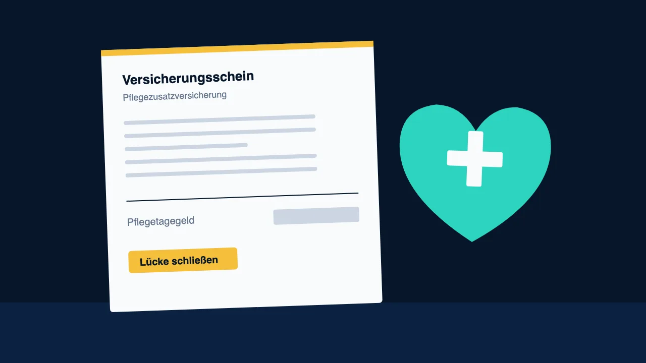 Illustration zum Vergleich Pflegezusatzversicherung